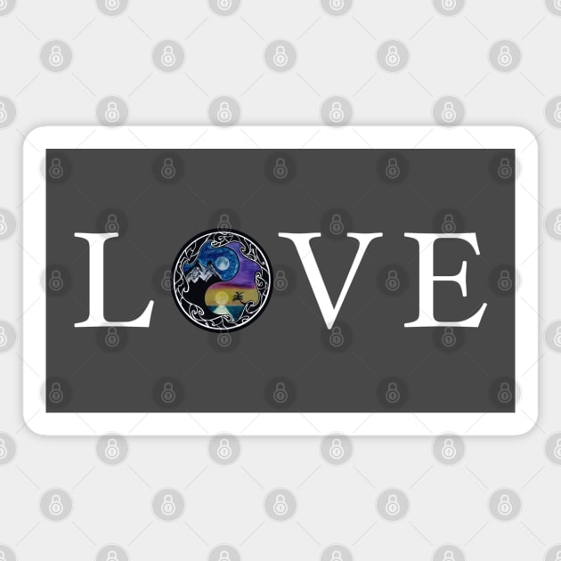 LOVE white graphx Magnet by BrederWorks